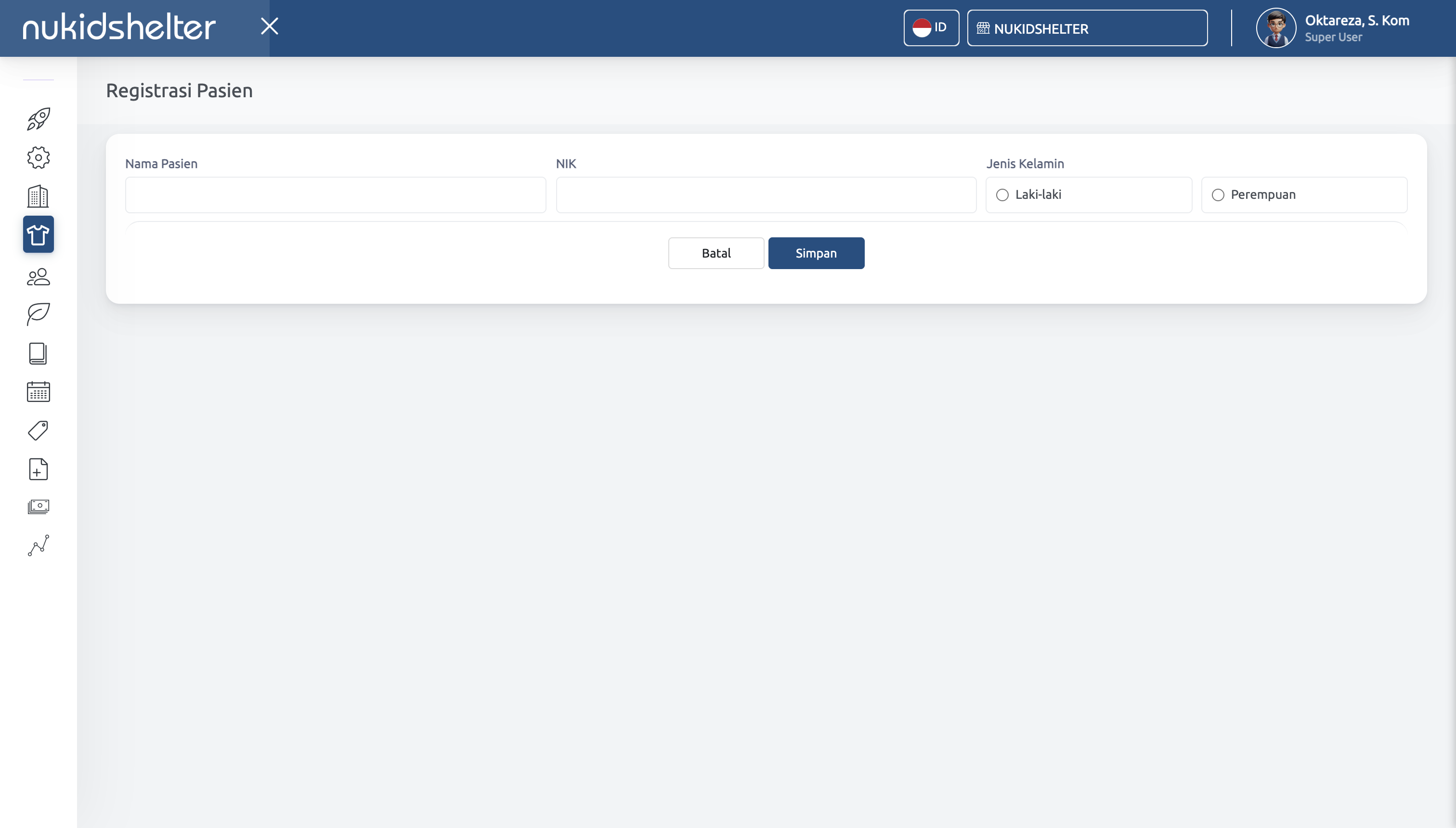 Formulir Tambah Pasien
